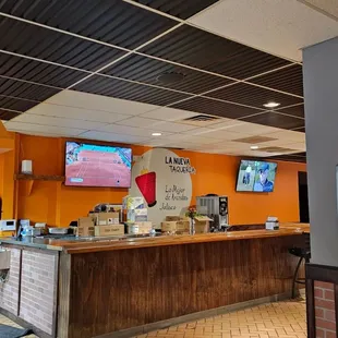 the interior of the restaurant