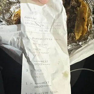 The food is grate but every time I go they don&apos;t make my birria tacos right I told them no onions and they still put onions on it