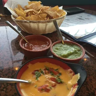 Chips and all the sauces