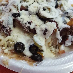 Nachos. Powdered cheese?