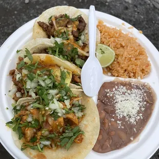 a plate of mexican food