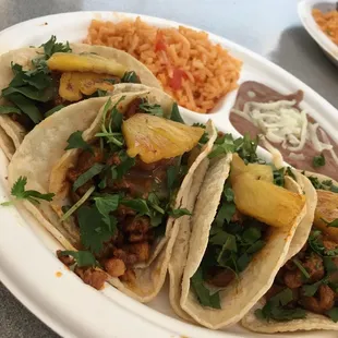 Al pastor taco plate!  comes with a lot of meat!