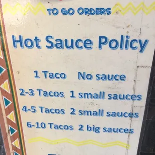 Ha ha ha!!!...What if I only want one taco? No hot sauce for me?