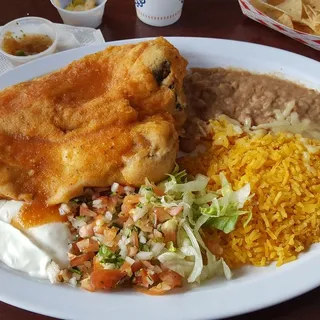 2 Chiles Rellenos Plate