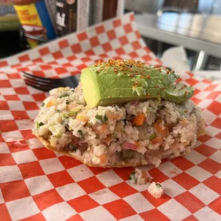 Ceviche tostada