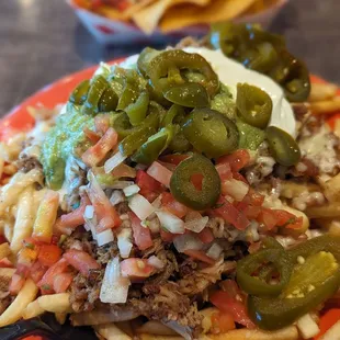 Carnitas loaded fries