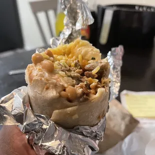 Steak super burrito