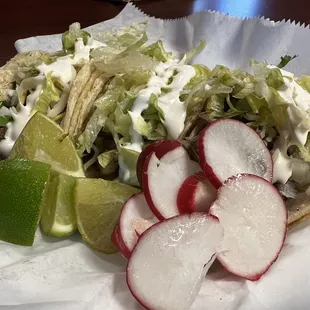 Tacos Americanos. Worth every penny. Loaded meat and toppings.