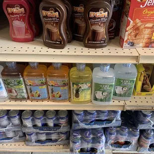 a variety of beverages