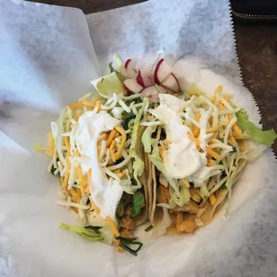 Chicken tacos Americano
