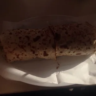 Horrible lighting, but size could be appreciated. It's like literally the size of the plate lengthwise