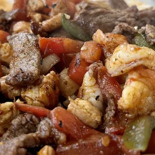 Fajitas mar y tierra