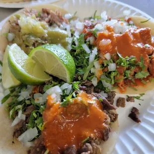 two plates of food