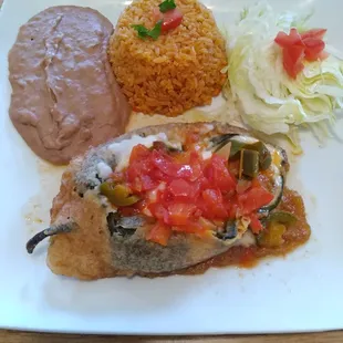 Chile relleno plate