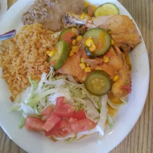 Calabaza con pollo plate