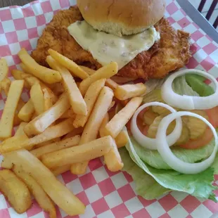 Chicken fried chicken Burger