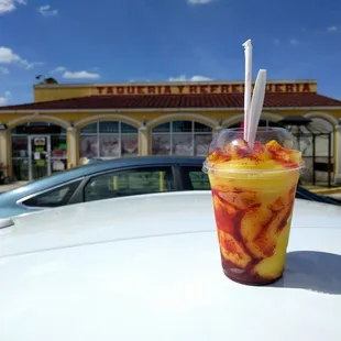 A refreshing Mangonada on a hot Houston day