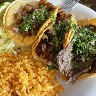 El Pastor, Suadero and Cecina tacos. The cecina was amazing.