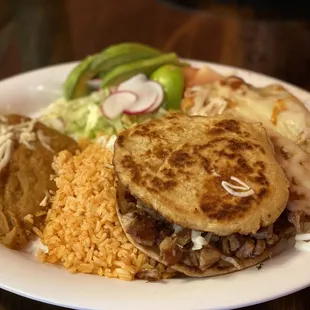 Updated: 7/31 - Combination #6 - 2 enchiladas (suadero and picadillo) and 1 Gordita (al pastor)