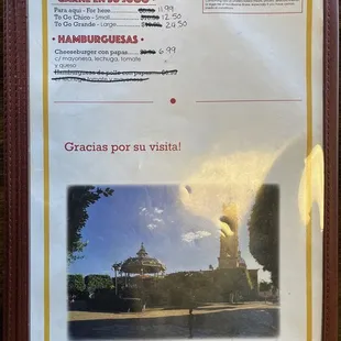 Taqueria La Sierrita menu page 5