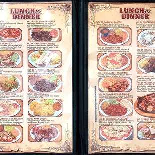 Menu as of 9/2019