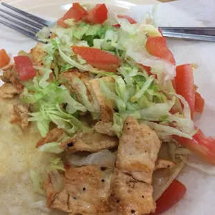 Chicken fajita taco