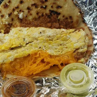 Bean egg cheese taquito