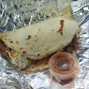 Breakfast taco taquito