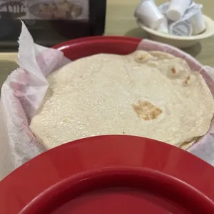 Freshly made tortillas