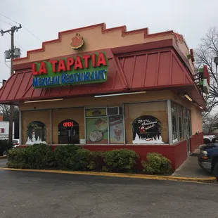 the front of the restaurant