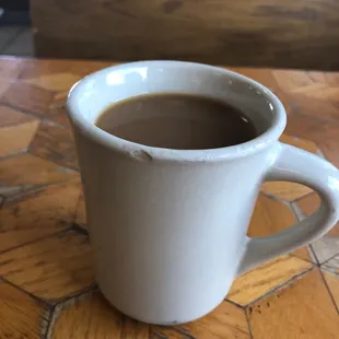 Chipped coffee cup