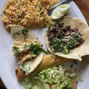 Steak tacos and side of rice kids loved it