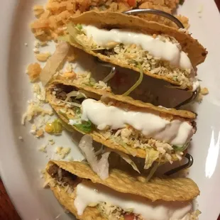 Crunchy beef tacos