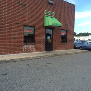 Outside of the restaurant