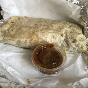Carne asada burrito are huge!