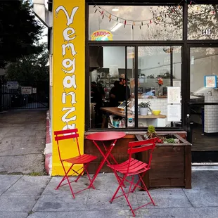 Cute new outside seating