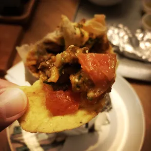 Carne Con Chile Rojo Burrito