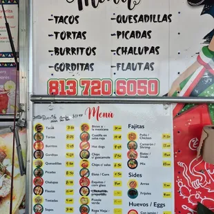 Our Menu!!