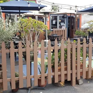 Front patio.  Pretty nice.  I've seen it at night with them lights,  all you need is Barry White.