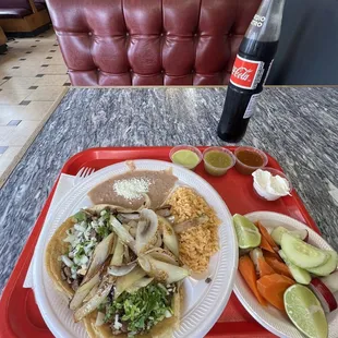 Asada tacos; ask for grilled onions