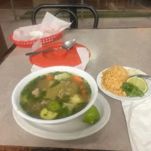 Bomb soup n tacos