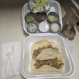 To Super tacos with corn tortillas