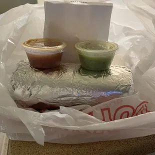 Super burrito w/ chips and salsa
