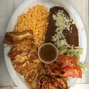 pollo plancha &amp; Side of Shimp
