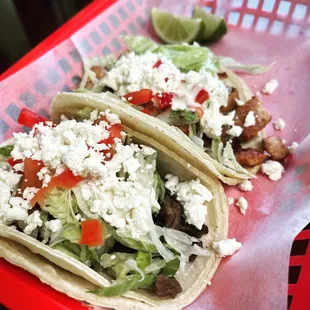 Al Pastor and Asada tacos