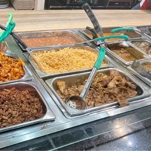 a variety of food items