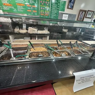 All the meats, rice, and beans