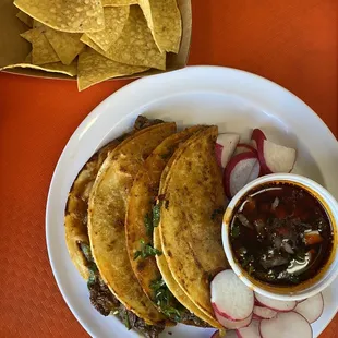 tortillas and salsa