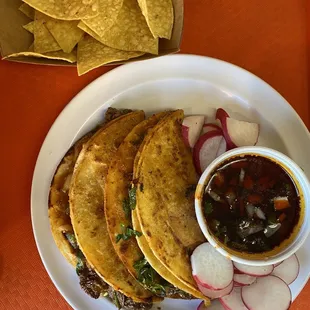 tortillas and salsa