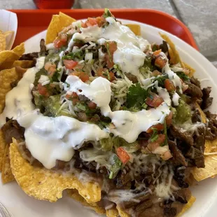 Carne asada nachos